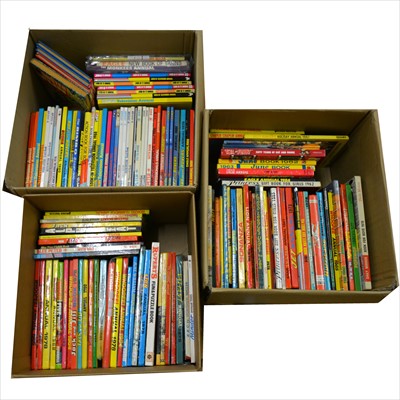 Lot 467 - Children's annuals; three boxes including Blue Peter, Lion. Roy of the Rovers, Monster Fun, The Monkies, etc.