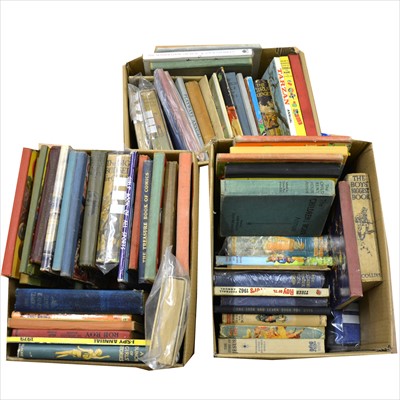 Lot 48 - Children's annuals and books; three boxes including school stories, Roy of the Rovers, illustrated and others.