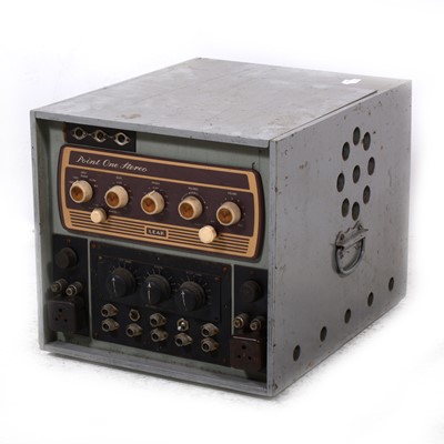 Lot 56 - Leak Point One Stereo valve amplifier and pre-amp unit, housed in wooden case.