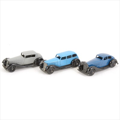 Lot 115 - Dinky Toys; 36A Armstrong Siddeley, 36C Humber Vogue, 36D Rover.