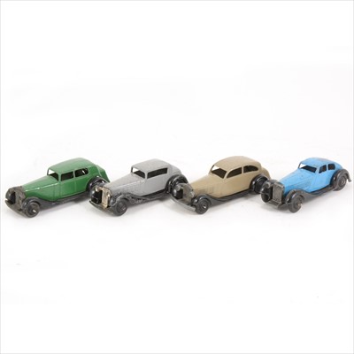 Lot 118 - Dinky Toys;  36D Rover saloon, 30B Rolls Royce, 36C Humber Vogue,  30C Damler.