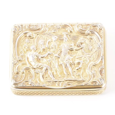 Lot 261 - A George III silver gilt snuff box, probably William Ellerby, London 1808