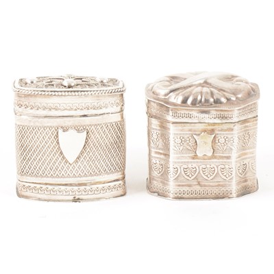 Lot 254 - A Dutch silver double ended box, late 19th century