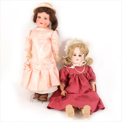 Lot 391 - Two Armand Marseille Germany bisque head dolls.