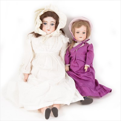 Lot 390 - Two Armand Marseille Germany bisque head dolls.