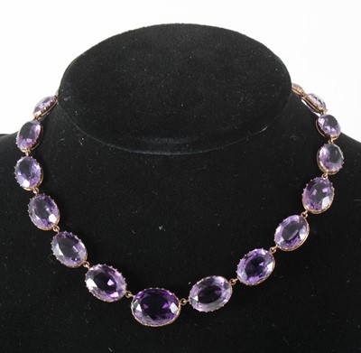 Lot 102 - A Victorian riviere necklace.