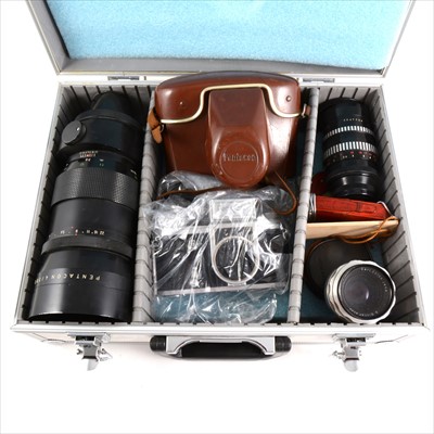 Lot 114 - Pentacon FB camera body with lenses and accessories
