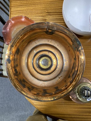 Lot 516 - A brass and copper oil lamp, by W. A. S. Benson