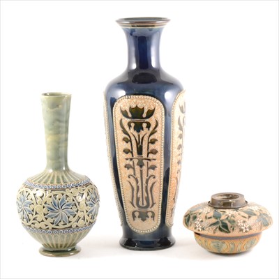 Lot 35 - Three items of Doulton Lambeth stoneware