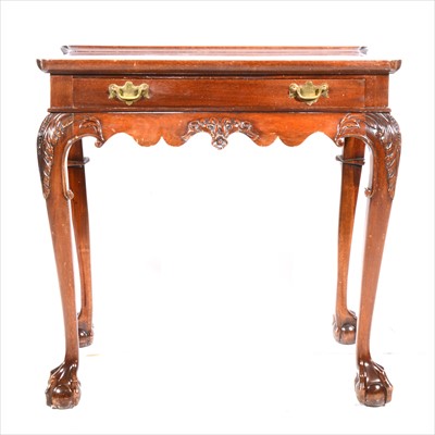 Lot 341 - George II style mahogany silver table