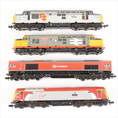 Lot 99 - Four Bachmann N gauge model railway diesel locomotives