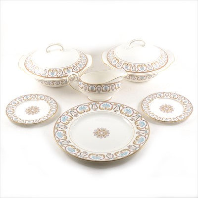 Lot 50 - A Grafton bone china dinner and tea service, Regency pattern.