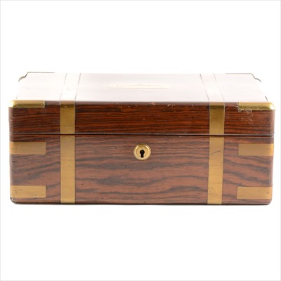 Lot 106 - A Victorian rosewood and walnut travelling case