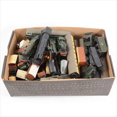 Lot 94 - TT gauge model railways; a collection including five locomotives, wagons, coaches etc.