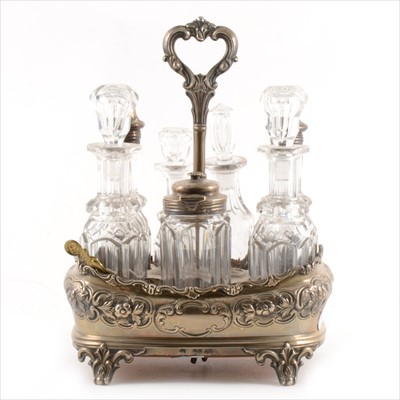 Lot 162 - Victorian silver cruet, John Evans, London 1852