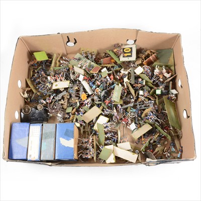 Lot 344 - Cast metal historic war-gaming figures; a good quantity in one tray