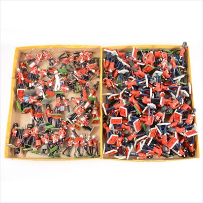 Lot 363 - Modern military cast metal figures; mostly Britains but some other makers, a large quantity in two trays.