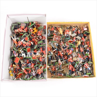 Lot 358 - Modern military cast metal figures; mostly Britains but some other makers, a large quantity in two trays.