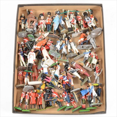 Lot 351 - Cast metal military figures; approximately 60 figures, including makers Rose Miniatures, William Grant, and others