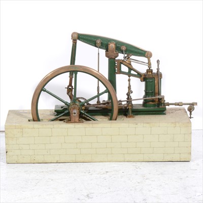 Lot 7 - A well engineered beam engine; 1inch scale live steam model of the 'Sanderson' beam engine