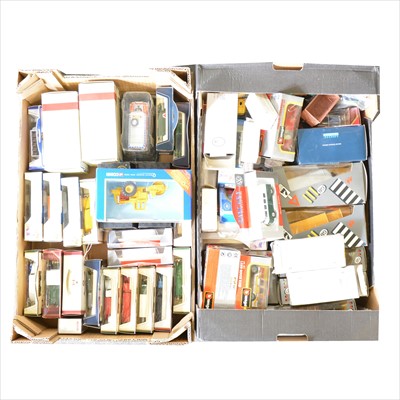 Lot 204 - Five boxes of modern die-cast models including Matchbox collectors models, Burago, Corgi, Lledo, and others.