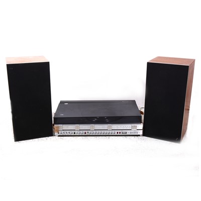 Lot 65 - Bang & Olufsen; Beocentre 3500 music system turntable and speakers.