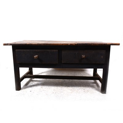 Lot 138 - A Victorian estate made pine workbench