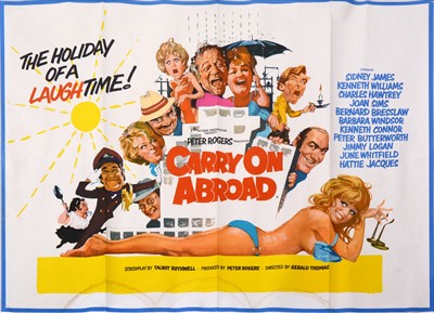 Lot 491 - British Quad poster Carry on Abroad, (1972), 30x40inch