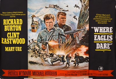 Lot 489 - British film Quad poster Where Eagles Dare, (1972), 30x40inch