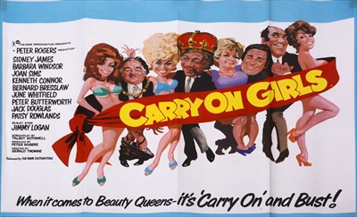 Lot 484 - British Quad poster Carry on Girls (1973), 30x40inch
