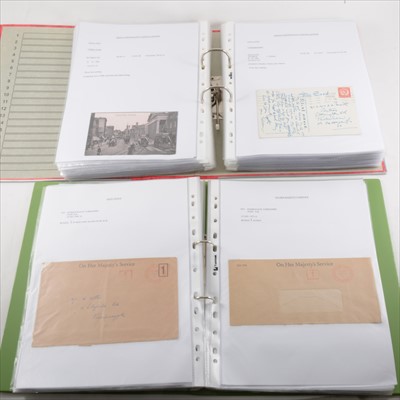 Lot 94 - Eleven albums of mostly Edwardian postcards meticulously researched KRAG type cancellations