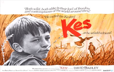 Lot 509 - British film Quad poster Kes, (1969), 30x40inch