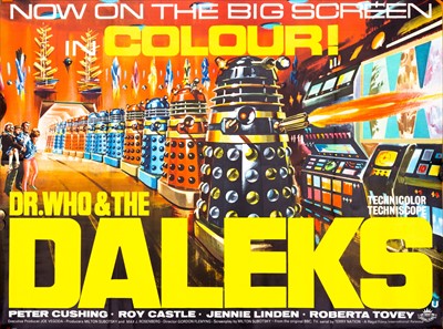 Lot 496 - British film Quad poster Dr. Who and the Daleks, (1965), 30x40inch