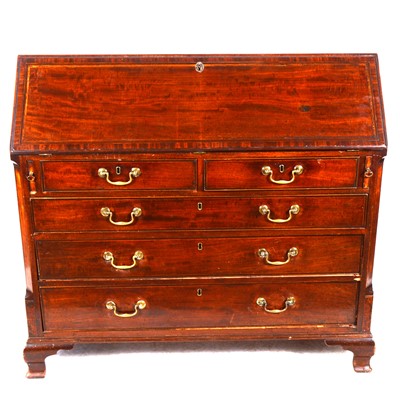 Lot 403 - A George III mahogany bureau