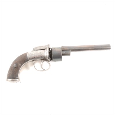 Lot 148 - Antique black powder pistol, stamped Reilly New Oxford St London, circa 1840