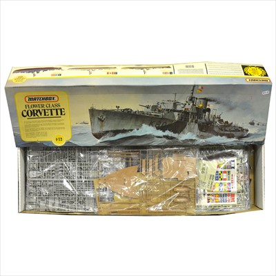 Lot 307 - Matchbox 1:72 scale model kit; 'Flower Class Corvette' boxed, contents appear unused.