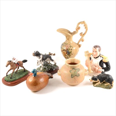 Lot 20 - A Leonardo novelty teapot, various resin models and other ornamental items.