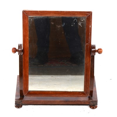 Lot 143 - A Victorian mahogany toilet mirror