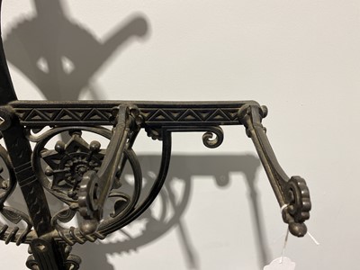 Lot 508 - An Aesthetic movement cast iron hallstand, by Dr. Christopher Dresser for The Coalbrookdale Company