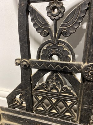 Lot 508 - An Aesthetic movement cast iron hallstand, by Dr. Christopher Dresser for The Coalbrookdale Company