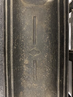 Lot 508 - An Aesthetic movement cast iron hallstand, by Dr. Christopher Dresser for The Coalbrookdale Company