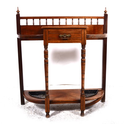 Lot 23 - A late Victorian walnut hallstand