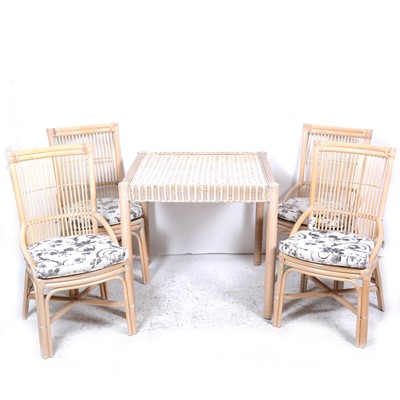Lot 78 - A contemporary woven cane conservatory suite, by Angraves of Leicester