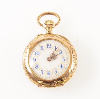 Lot 223 - A small enamelled fob watch.