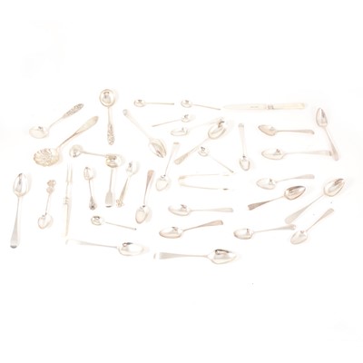 Lot 191 - A collection of Georgian and later spoons.