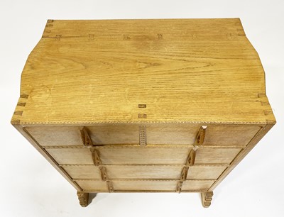 Lot 535 - An Arts and Crafts oak chest of drawers, attributed to Sidney Barnsley