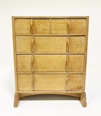 Lot 535 - An Arts and Crafts oak chest of drawers, attributed to Sidney Barnsley
