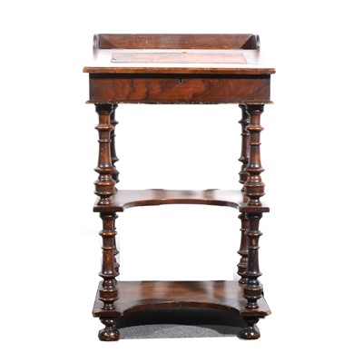 Lot 99 - A Victorian walnut slope-front desk