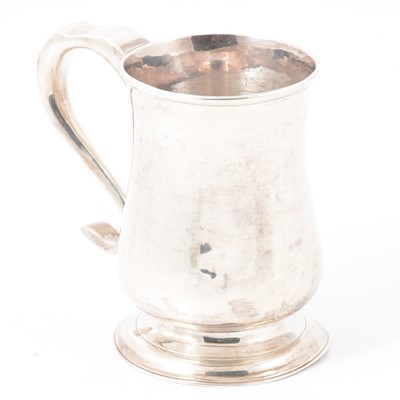 Lot 244 - George III silver tankard, John Langlands and John Robertson, Newcastle 1787.