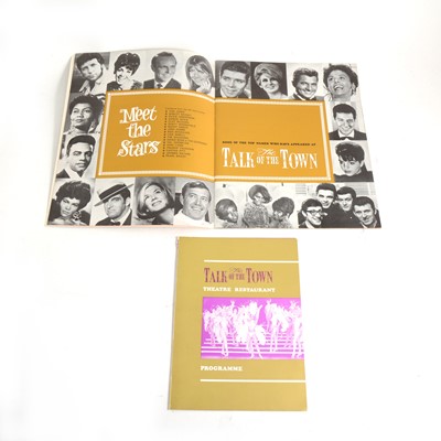 Lot 74 - Paul McCartney signed programme - Talk of the Town, and another signed folded pamphlet signed by Cliff Richard